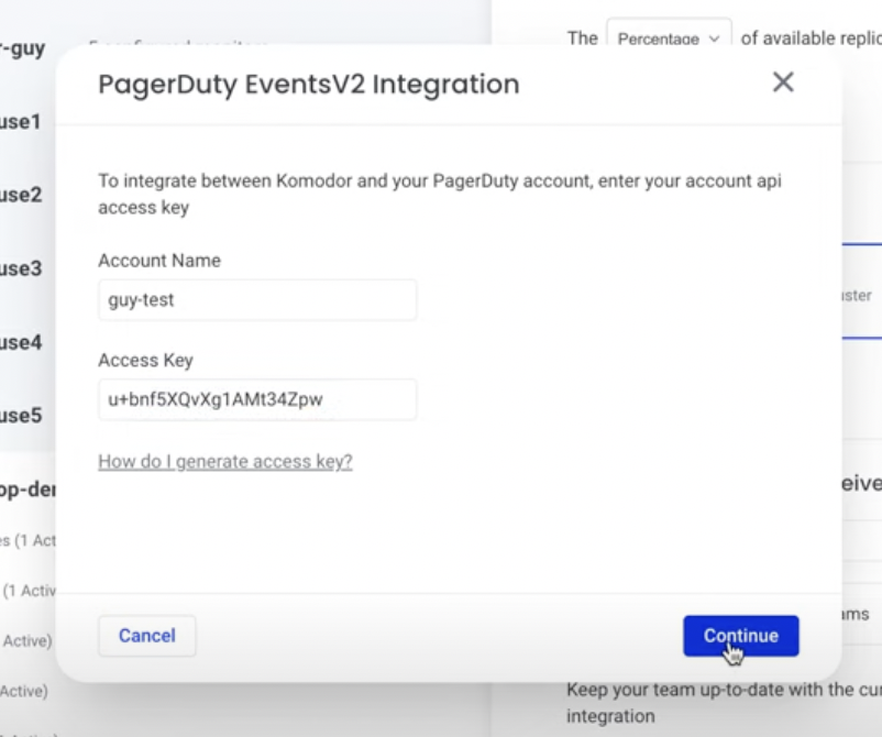 Komodor-pagerduty-integration